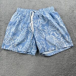 Chubbies Swim Trunks Mens Small Blue Pineapple Print 5.5" Mesh Lined Summer